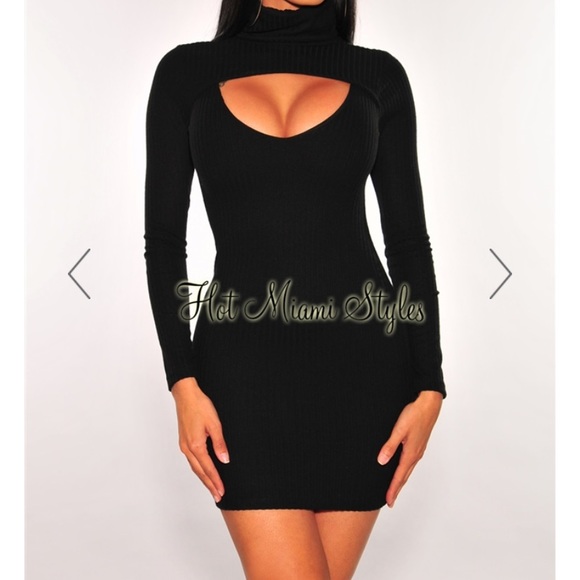 Black key hole sweater dress. NWOT - Picture 1 of 7